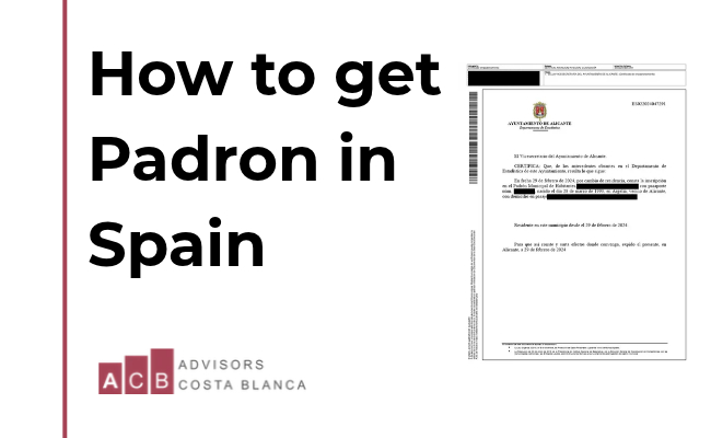 How to get Padron in Spain