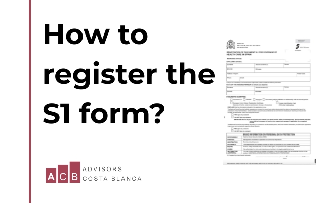 How to register the S1 form?