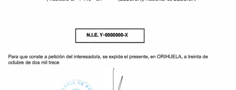 How to get a NIE number in Alicante