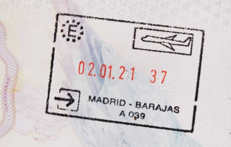 passport stamped